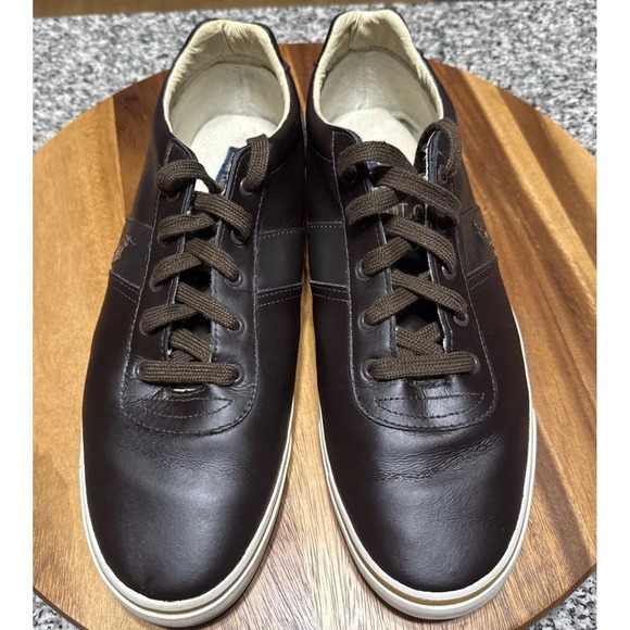 Polo Ralph Lauren Hanford Brown Leather Casual Sneakers Mens Sz 15D Super Clean main image 12